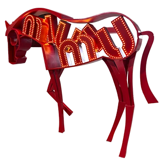 Horse Shape Illuminated Window Display factory